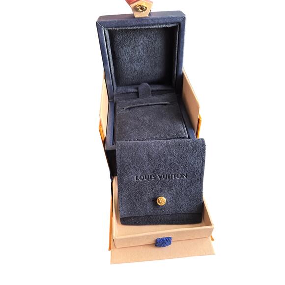 Authentic Louis Vuitton Jewelry Gift Box Pouch Drawer Bag Card Full Set - Picture 6 of 7